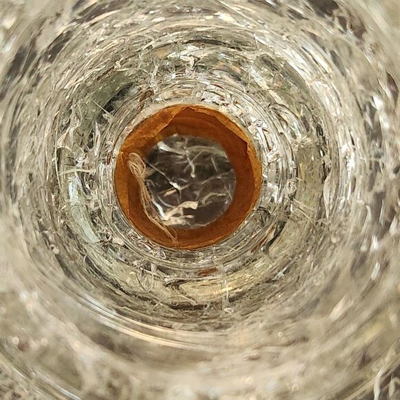 VTG Clear Crackle Glass Insulator Hemingray Electrical Intensive Iridescent 4” - Picture 5 of 8